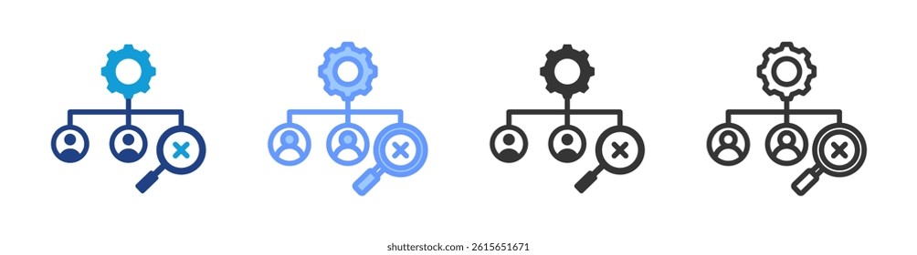 Job Position icon set multiple style collection