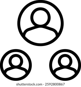 job position line icon illustration vector