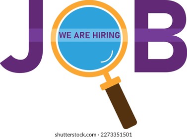Job post icon isolated on white background. Hiring recruitment open vacancy design