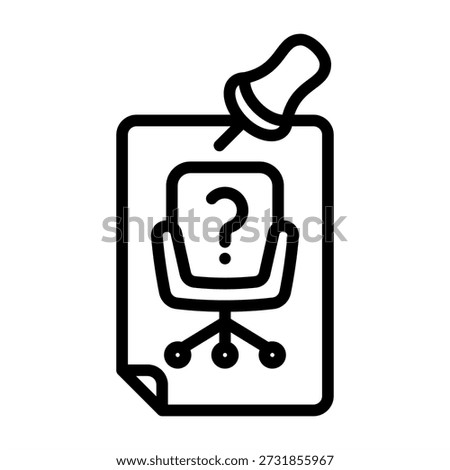 Job Posting Icon - Black Outline Icons Style For Accounting and Business