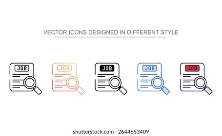 Job Posting icon design with white background stock illustration