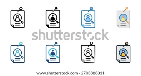 Job posting icon set multiple style collection 
