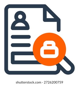 Icono de Vector de registro de trabajo para HRMS