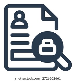 Icono de Vector de registro de trabajo para HRMS