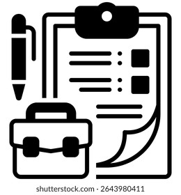 Job Preparation Icon Outline Vector Illustration