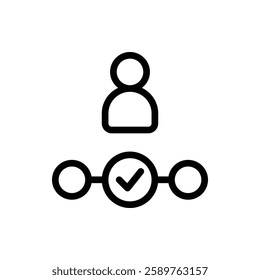 Job Process Outline Icon. Job Process Icon