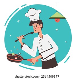 Job and Profession Chef character Illustration