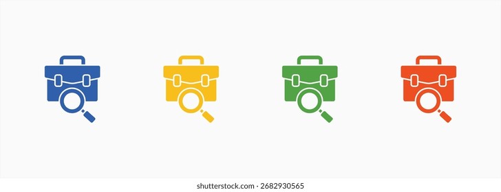 Job Profession Icon Collection Set Color Multiple Style
