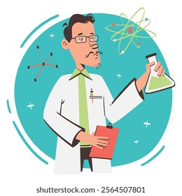 Job and Profession Scientists Character Illustration