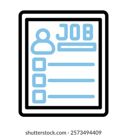 job profile Color line icon, editable vector icon, pixel perfect, illustrator ai file