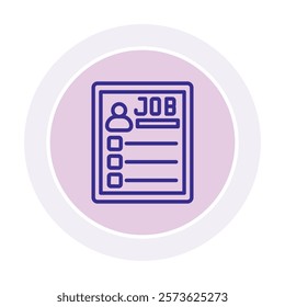 job profile line icon, editable vector icon, pixel perfect, illustrator ai file  