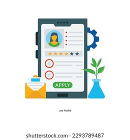 Job Profile Vector Flat Icons. Simple stock illustration stock