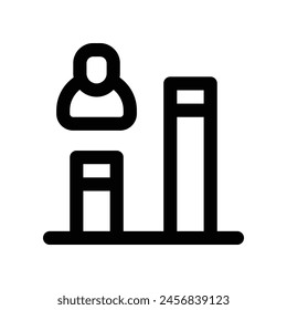 job promotion icon. vector line icon for your website, mobile, presentation, and logo design.