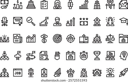 Job promotion icons High-Quality Vector Icons Collection with Editable Stroke. Ideal for Professional and Creative Projects.