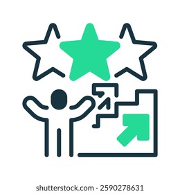 Job Promotion line icon. Universal creative premium symbol. Vector sign icon logo template. Vector illustration