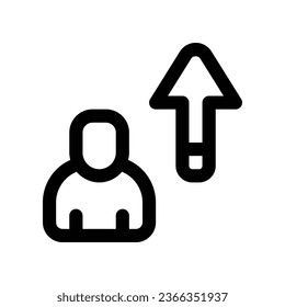 job promotion line icon. vector icon for your website, mobile, presentation, and logo design.