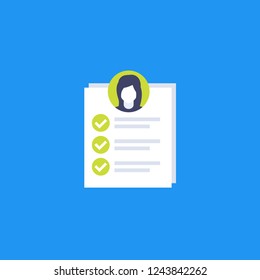 job qualifications list icon