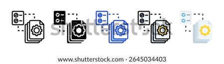 Job Queue Icon Collection With Multiple Styles
