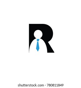 JOB  r FONT LOGO FLAT VECTOR TEMPLATE