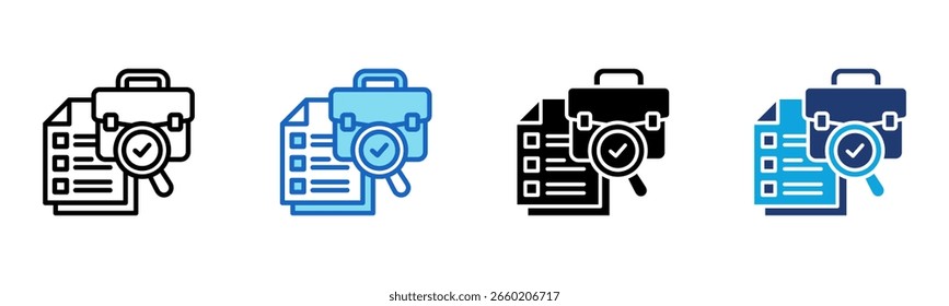 ícone Prontidão do trabalho Ilustração do vetor de vários estilos