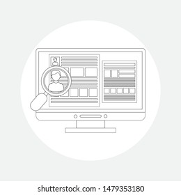 Job recruitment, job candidate evaluation flat vector illustration