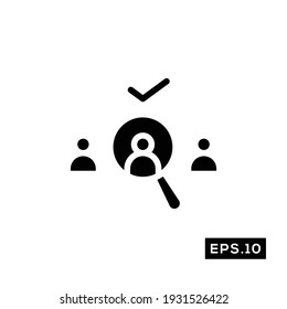 Job Recruitment Icon. Find Job Icon Vector Illustration Template For Web and Mobile