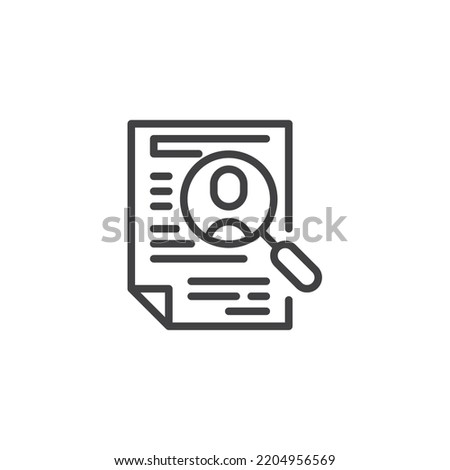 Job Recruitment line icon. linear style sign for mobile concept and web design. Hiring employee outline vector icon. Symbol, logo illustration. Vector graphics