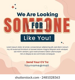 job recruitment regional sale manager design for companies. Square social media post layout. we are hiring background, job vacancy template