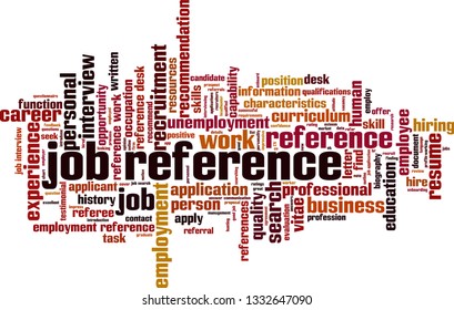 Job Reference Word Cloud Concept. Vector Illustration