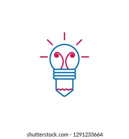 Job resume, creativity 2 colored line icon. Simple colored element icon. Job resume, creativity outline symbol design icon from job resume set
