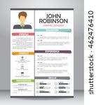 Job resume or CV template layout template in A4 size. vector illustration 