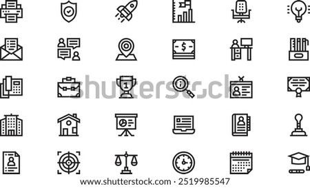 Job resume icons High-Quality Vector Icons Collection with Editable Stroke. Ideal for Professional and Creative Projects.