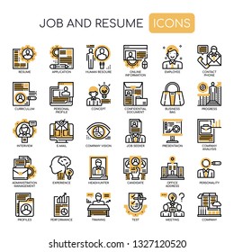 Job and Resume , Thin Line and Pixel Perfect Icons