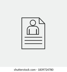 job resume vector icon profile cv