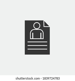 job resume vector icon profile cv