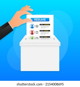 Job resume vector illustration concept. Business vector icon