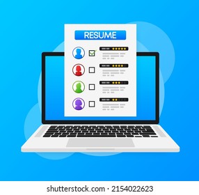 Job resume vector illustration concept. Business vector icon