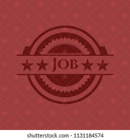 Job retro red emblem