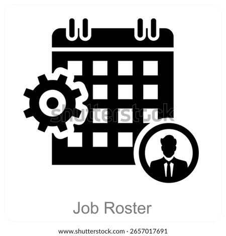 Job Roster vector icon concept design