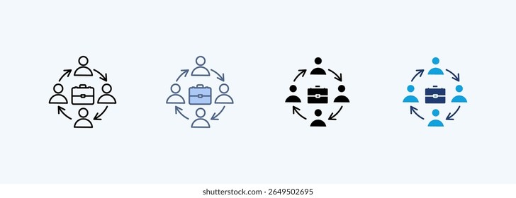 Ícone de linha Rotação de Trabalho único de alta qualidade
