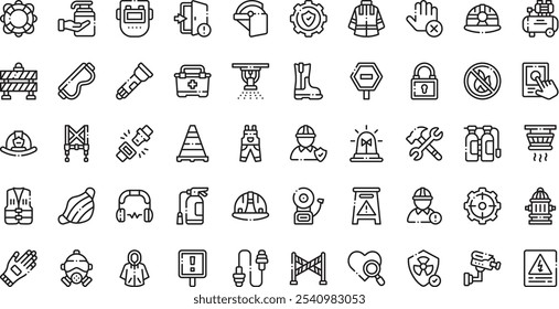Job safety icons High-Quality Vector Icons Collection with Editable Stroke. Ideal for Professional and Creative Projects.