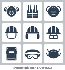 Job Safety and Protection Related Icon Set
