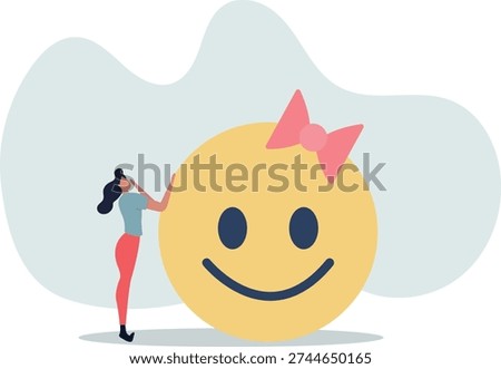 Job satisfaction, employee happiness or optimistic attitude, cheerful morality or endorphins for positive thinking, feel good, emotional intelligence concept,person's life situation and his activities.