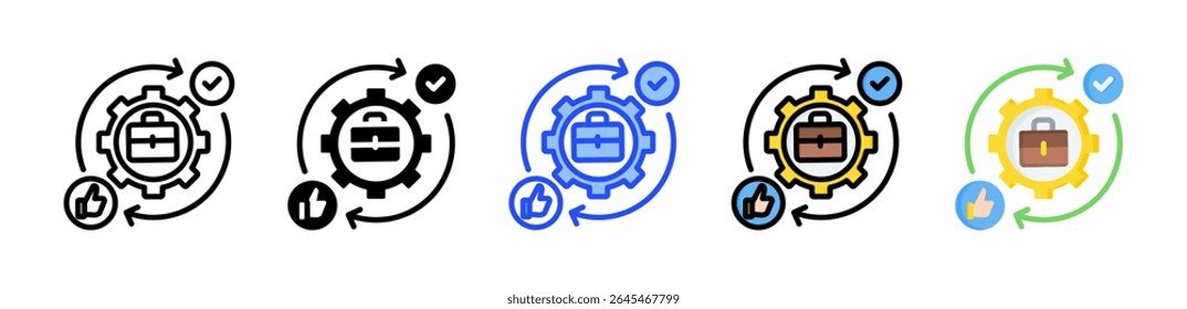 Job Satisfaction Icon Collection With Multiple Styles