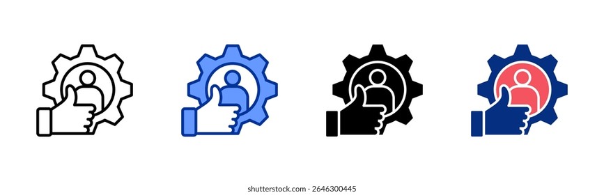 Icono de satisfacción laboral colección de varios estilos