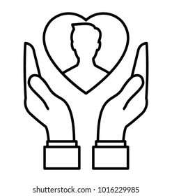 
Job satisfaction Line icon. Employee management
