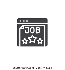 Job Satisfaction vector icon. filled flat sign for mobile concept and web design. job satisfaction glyph icon. Symbol, logo illustration. Vector graphics