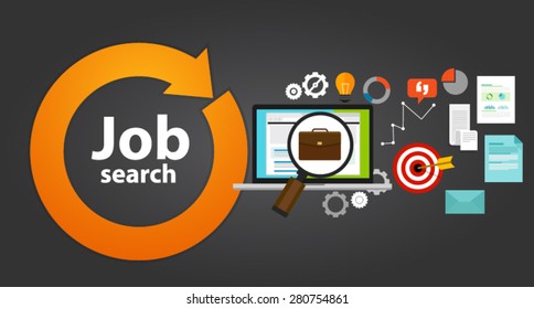 job search bag loop online web employment career