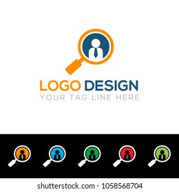 Job Search Company Logo Design Template Vector EPS File