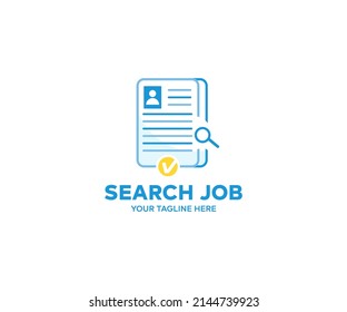 Job search concept, find your career logo design.Job search and employment vector design and illustration.